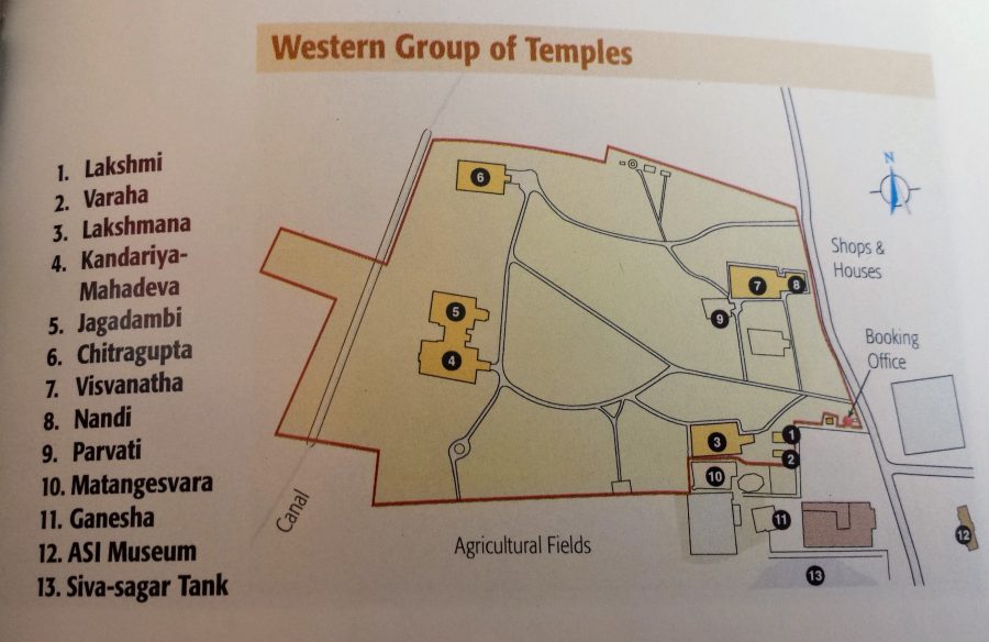 Mapa Templos Khajuraho