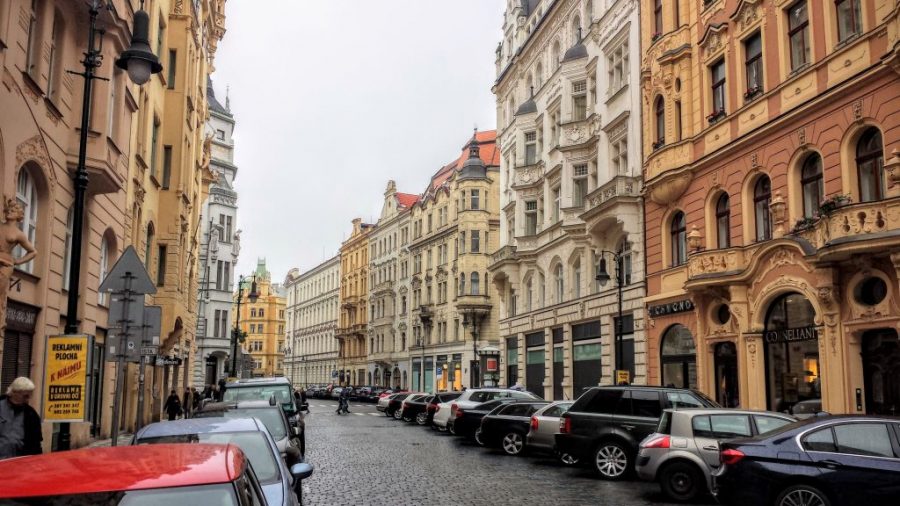 As lindas ruas do centro histórico de Praga