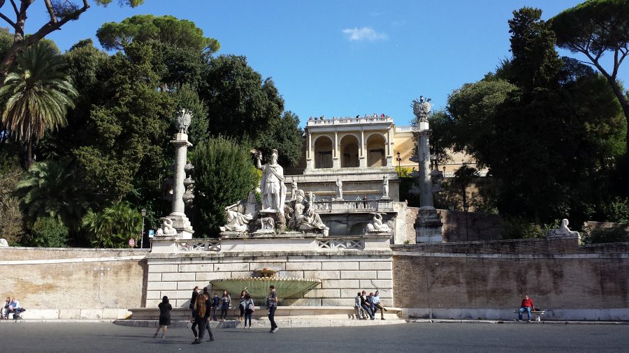 Fontana Della Dea Di Roma, na Piazza del Popolo